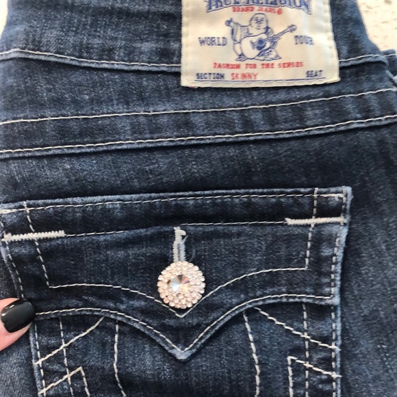 True Religion Swarovski Accent Jeans - Picture 4 of 6